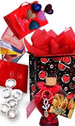FIVE romantic gifts plus candy - satin bag - FREE Priority Mail Shipping!!