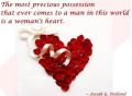 Most precious possession - a woman's heart
